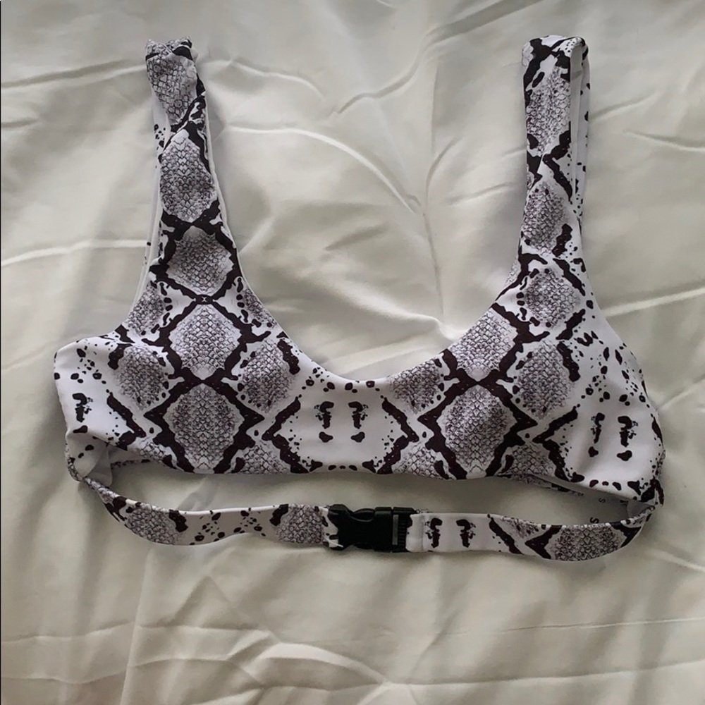 Snake skin bathing suit top